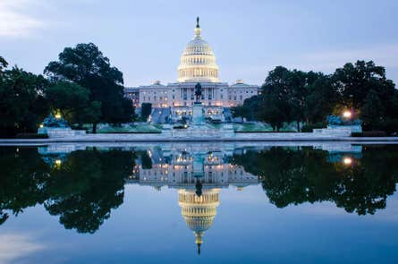 The Capitol Building at dusk