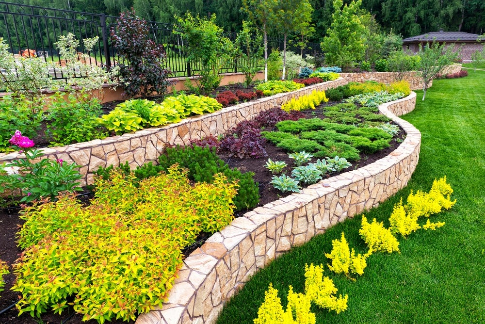 Tiered landscaping