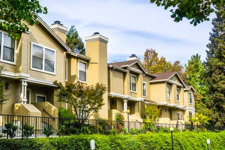 A row of townhomes