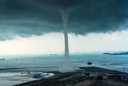 waterspout at sea